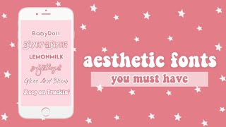 Popular Aesthetic Fonts You Must Have ¦ Editing Font on DaFontcom 2021 [upl. by Linette]