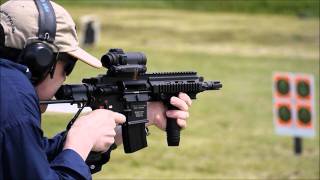 HK416C also written HK 416C AR SBRPDW Fired on FullAuto by David Crane of DefenseReviewcom DR [upl. by Stark]