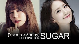 Yoona X Sunny  Sugar  Line Distribution request [upl. by Ezekiel]