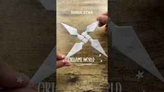 HOW TO MAKE NINJA STAR ORIGAMI SHURIKEN TUTORIAL  PAPER NINJA WEAPON STAR CRAFTING INSTRUCTIONS ART [upl. by Licastro]