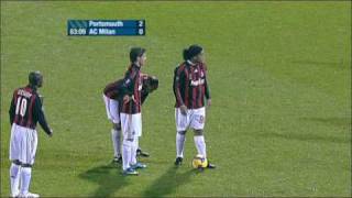 Ronaldinhos Perfect Freekick Goal  PortsmouthAC Milan [upl. by Hiro803]