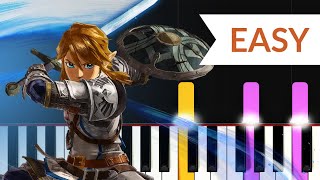 Main Theme  Hyrule Warriors Age of Calamity EASY Piano Tutorial [upl. by Laeira]