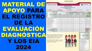 Soy Docente MATERIAL DE APOYO PARA EL REGISTRO DE LA EVALUACIÓN DIAGNÓSTICA Y LOS EIA 2024 [upl. by Aihpos484]