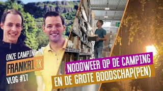 Vlog 17  ⚡ NOODWEER op de camping en de GROTE 🛒 💩 boodschappen  Onze camping in Frankrijk [upl. by Koenraad]