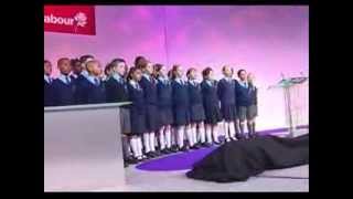 Corpus Christi School Choir Brixton sing at Labour Party conference Brighton 2000 [upl. by Eon]