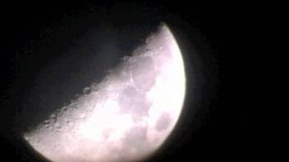 Moon at 40x Mag Celestron Travel Scope 70 [upl. by Yeniffit294]