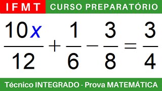 IFMT 🔴 Curso Preparatório 202425 de MATEMÁTICA IFMT Técnico Integrado ao Ensino Médio BoraIF [upl. by Llenrag]