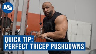 Quick Tip How to Perfect Your Tricep Pushdowns [upl. by Millar231]