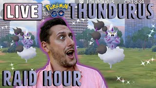 SHINY Thundurus Raid Grind LIVE Pokemon GO [upl. by Pelage]