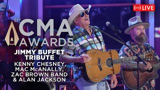 Jimmy Buffett Tribute by Kenny Chesney Mac McAnally Zac Brown Band amp Alan Jackson  CMA Awards [upl. by Annairt91]