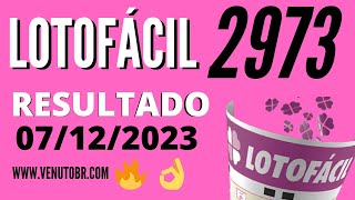 🍀 Resultado Lotofácil 2973 [upl. by Oneill484]