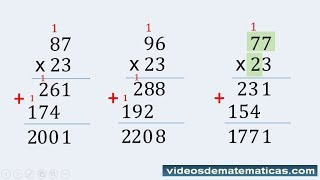 Multiplicación por dos cifras paso a paso para niños [upl. by Elfstan568]