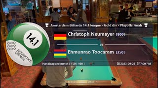 Christoph Neumayer vs Ehmunrao Toocaram  20230923 [upl. by Anahsirk]