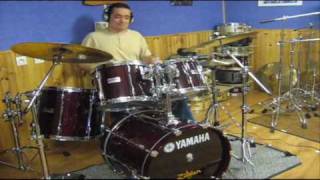 Franck Cascalès YAMAHA Recording Custom and snare drum maple custom Jazz [upl. by Kozloski]