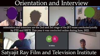 Orientation and Interview process of SRFTI  JET [upl. by Creamer]