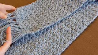 Crochet Scarf Tutorial 1  Easy Elegant And Simple  Beginner Level [upl. by Gelman]