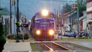 Conrail blue street running at Sunbury Pa [upl. by Nomyar919]