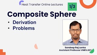 Composite Sphere 13  Derivation  Sandeep Raj Lanka Heat Transfer Lectures VNRVJIET [upl. by Hguh]