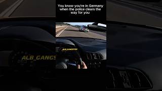 When you are speeding and the Police clear way for you shorts germany police autobahn porsche [upl. by Atinauj]