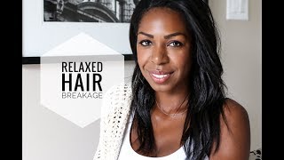 Why Your Relaxed Hair Is Breaking Tips amp Tricks To Get It Healthy  Style Domination [upl. by Kenneth252]