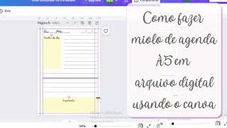 Como fazer miolo de agenda A5 em arquivo digital  Aula completa [upl. by Blisse]