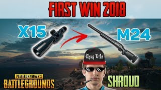 M24  x15 Scope  Shroud win first solo game 2018  PUBG HIGHLIGHTS TOP 1 35 [upl. by Sperry]