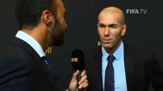 Zinedine Zidane interview on the red carpet at FIFA Ballon dOr 2013 HD [upl. by Waters]