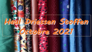 Haul Driessen Stoffen Octobre 2021 [upl. by Eelrac]