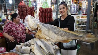 Market show Have you ever cooked this fermented fish before   Proma  fish recipes [upl. by Ijuy]