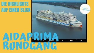 AIDAprima Rundgang mit allen Highlights amp Neuheiten ✅ [upl. by Idrahs]