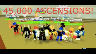 GETTING TO 45000 ASCENSIONS IN WEAPON MASTERS Roblox [upl. by Nuhsal]