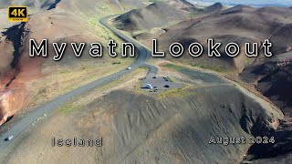 4K drone footage of Myvatn Lookout Iceland [upl. by Dahsar]