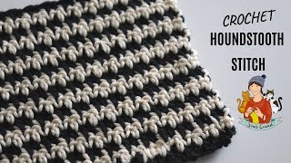 Crochet The Houndstooth Stitch [upl. by Manouch]