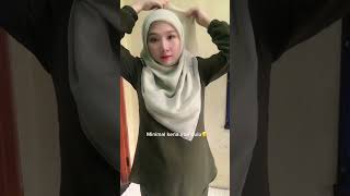 Tutorial tudung bawal jadi shawl simple tapi cantik❤️tutorial tutorialhijab tudungbawal [upl. by Haneehs]