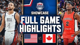 CANADA vs USA  USAB SHOWCASE  FULL GAME HIGHLIGHTS  July 10 2024 [upl. by Nairbal39]