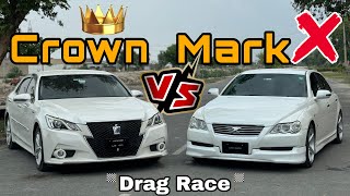 Crown 25 Hybrid vs Mark X 300G Drag Race 🔥  The BATTLE of Gangsters [upl. by Pauli728]