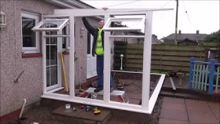 Build a conservatory p2 Erecting the frames [upl. by Ahsieket]