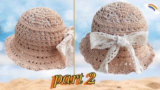 How to crochet hat super easy and beautiful crochet summer hat for beginner crochetanywhere [upl. by Yoccm229]