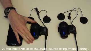 Music Sharing on Two Sena SMH10 Headsets [upl. by Htebasyle221]