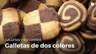 Receta fácil  Galletas de dos colores [upl. by Eilrahc]