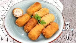 🧀RIQUÍSIMAS y ECONÓMICAS Croquetas de cecina y queso de cabra en Mambo Touch🧀  Receta fácil [upl. by Tiana348]