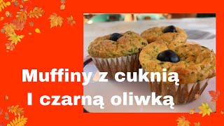 Muffinki z cukinią i czarną oliwką 🇪🇸Muffins con calabacin y aceituna negra hiszpaniaodkuchni [upl. by Alleber810]