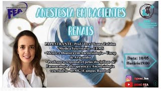 ANESTESIOLOGIA EM PACIENTES RENAIS [upl. by Dorkas]