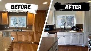 How To Paint Maple Kitchen Cabinets  StepbyStep Painting Tutorial [upl. by Gerius806]