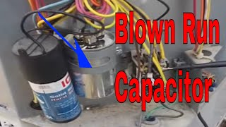 HVAC Service  Blown Dual Run Capacitor  Compressor Thermal Overload [upl. by Rovert624]