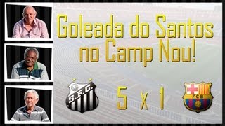 Goleada do Santos sobre o Barcelona no Camp Nou 29061959  Troféu Joan Gamper 2013 [upl. by Aztilem]