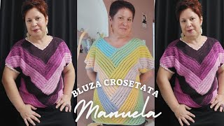 Bluza crosetata Manuela Partea I [upl. by Hgielyak504]