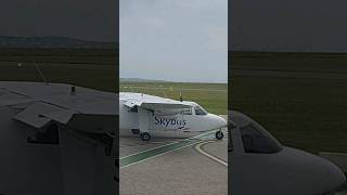 Scilly Skybus DHC6 Twin Otter on runway 25 at Lands End Airport [upl. by Elena485]