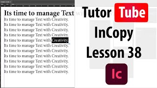 Adobe InCopy Tutorial  Lesson 38  Creating and Using Table Styles [upl. by Ikaz]