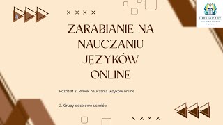 Lekcja 4  Grupy docelowe uczniów  Zarabianie na nauczaniu języków online PL [upl. by Solrak]